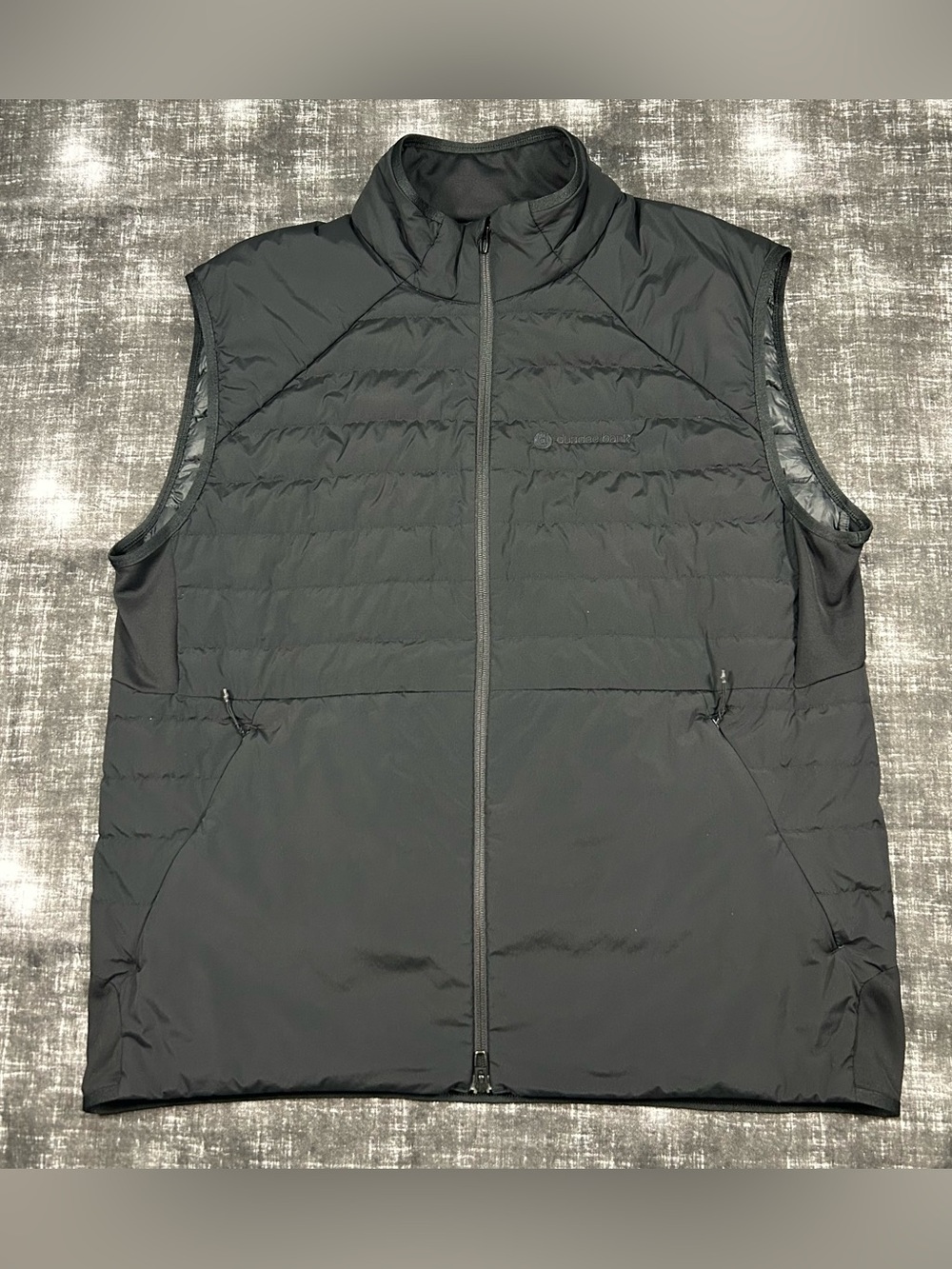 Lululemon Down For It All Vest Mens 2XL Black Insulated Full Zip Embroidered